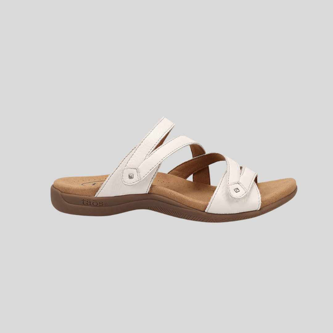 white slides with adhjustable velcro straps