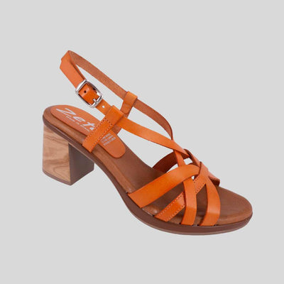 Orange womens heels 