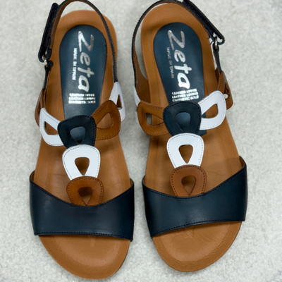Zeta Iona - Navy Tan White