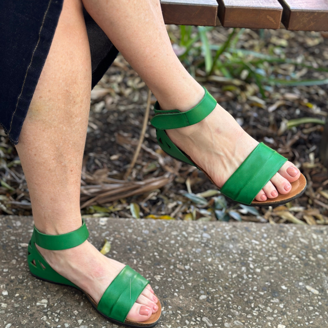 green sandals 