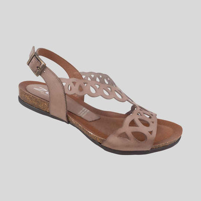 neutral sandals by zeta shoes