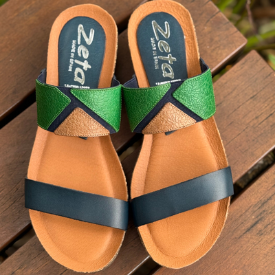 Zeta Resort - Navy Green Natural