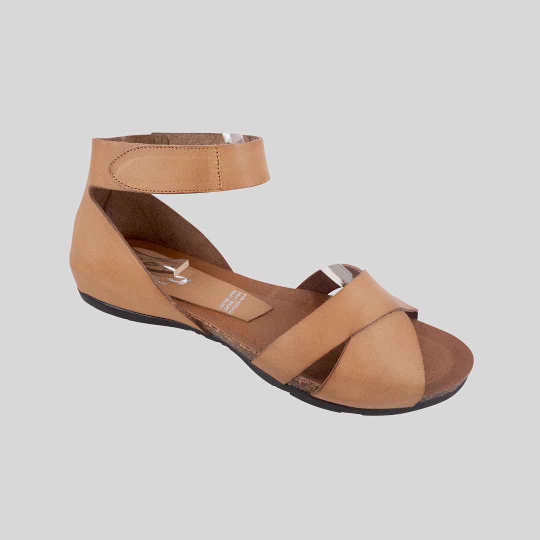 beige - light tan womens leather sandals