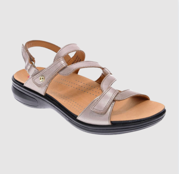 Miami champagne Adjustable sandal with arch support