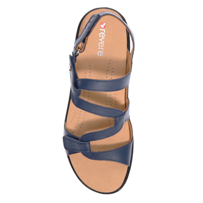 Revere Miami navy sandal with arch support