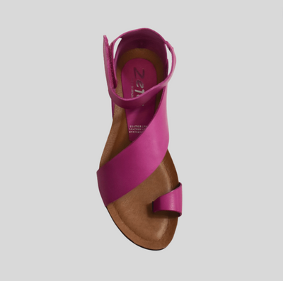 Women's pink leather casual sandal 