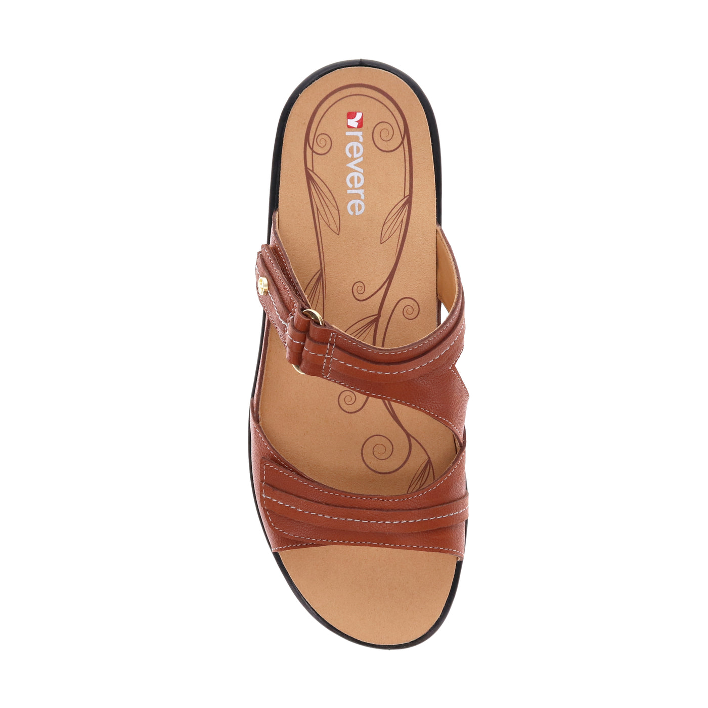 Cognac Tan slide with removable innersole