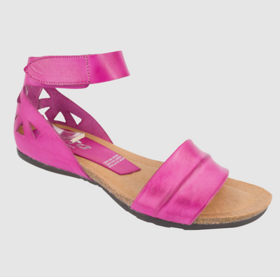 Hot Pink summer low heel sandals