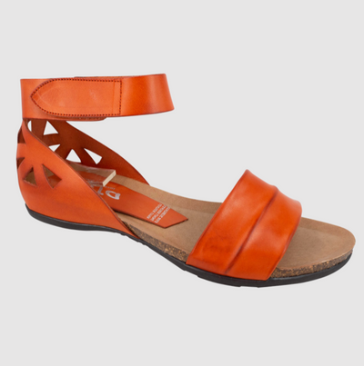 Orange Shoes womens flat sandals