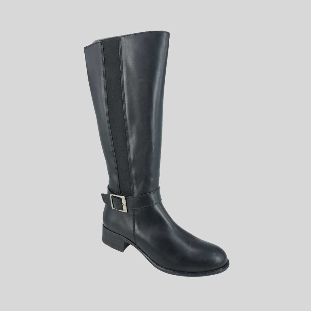 zeta black long boots