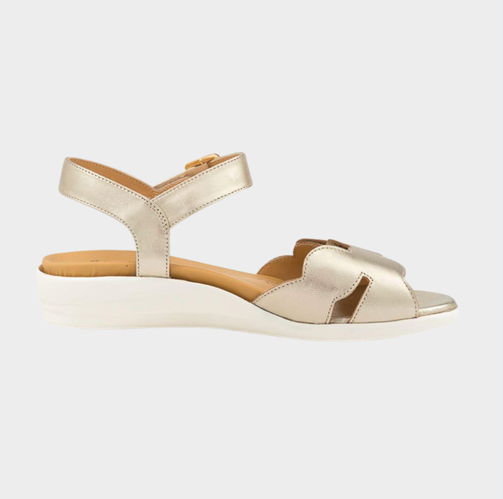 Ziera shoes pale gold arch support sandal