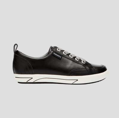 black lace up frankie4 leather casual sneaker \ work