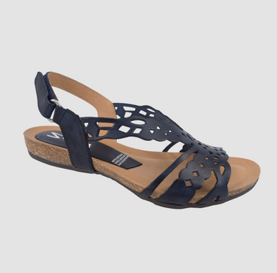 Navy women's  flat sandals