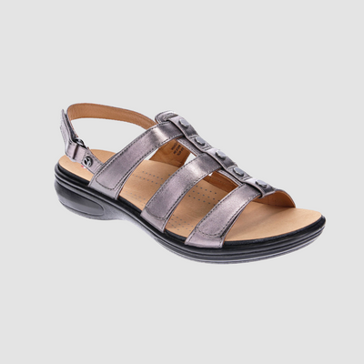 Revere shoes gunmetal sandals with arch supports