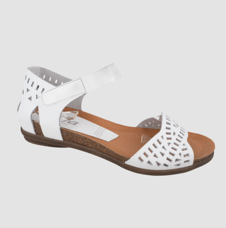 Women's leather white sandal 