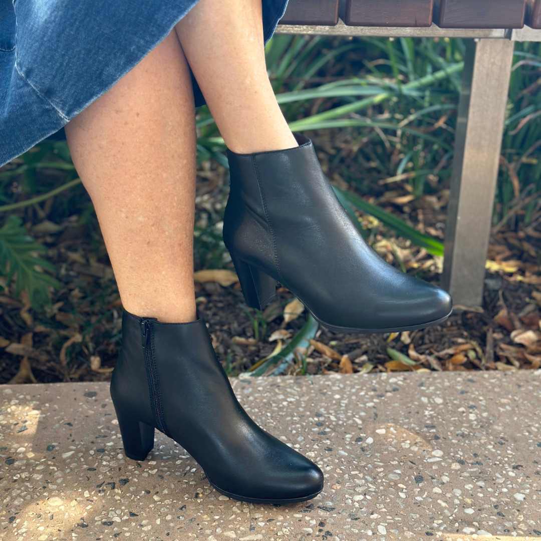 zeta womens black boots with a heel